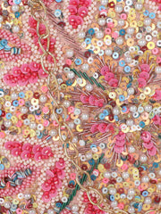 Vista Stone work Embellished Faux Silk Clutch