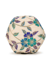 Lotus Floral Embroidered Faux Silk Potli