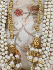 Lotus Floral Embroidered Faux Silk Potli