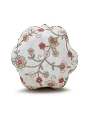 Lotus Floral Embroidered Faux Silk Potli
