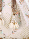Dangle Stone work Embroidered Faux Silk Potli