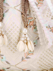 Dangle Stone work Embroidered Faux Silk Potli