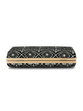 Hue Geometric Embroidered Velvet Clutch