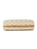 Hue Diamond Embroidered Faux Silk Clutch