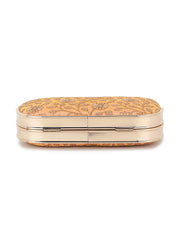 Hue Floral Embroidered Faux Silk Clutch