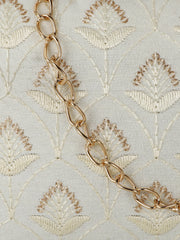 Hue Damask Embroidered Faux Silk Clutch