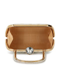 Hue Diamond Embroidered Faux Silk Clutch