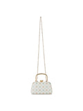 Hue Diamond Embroidered Faux Silk Clutch