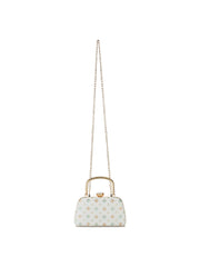 Hue Diamond Embroidered Faux Silk Clutch