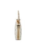Hue Diamond Embroidered Faux Silk Clutch