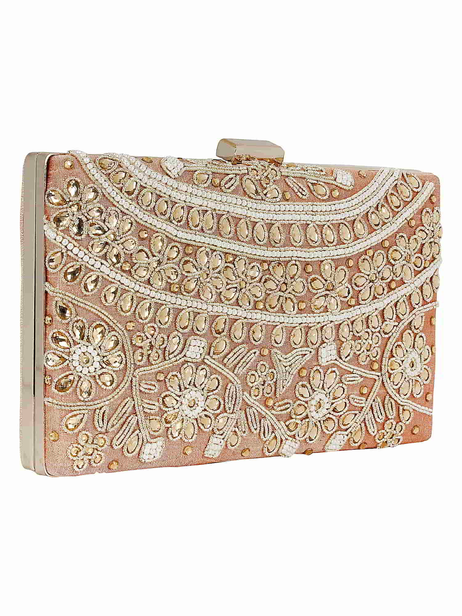 Ethnique Beaded and Embroidered Party Clutch