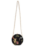 Loom Jacquard Fabric Round Clutch