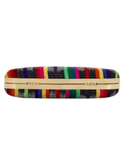Loom Striped Jacquard Fabric Clutch
