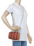 Loom Striped Jacquard Fabric Clutch