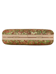 Tulle Raw Silk Fabric Printed Clutch