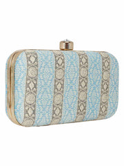 Tulle Raw Silk Fabric Printed Clutch