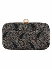 Tulle Raw Silk Fabric Printed Clutch