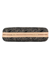 Tulle Raw Silk Fabric Printed Clutch
