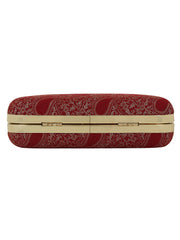 Tulle Raw Silk Fabric Printed Clutch