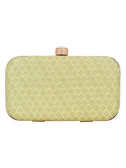 Tulle Raw Silk Fabric Printed Clutch