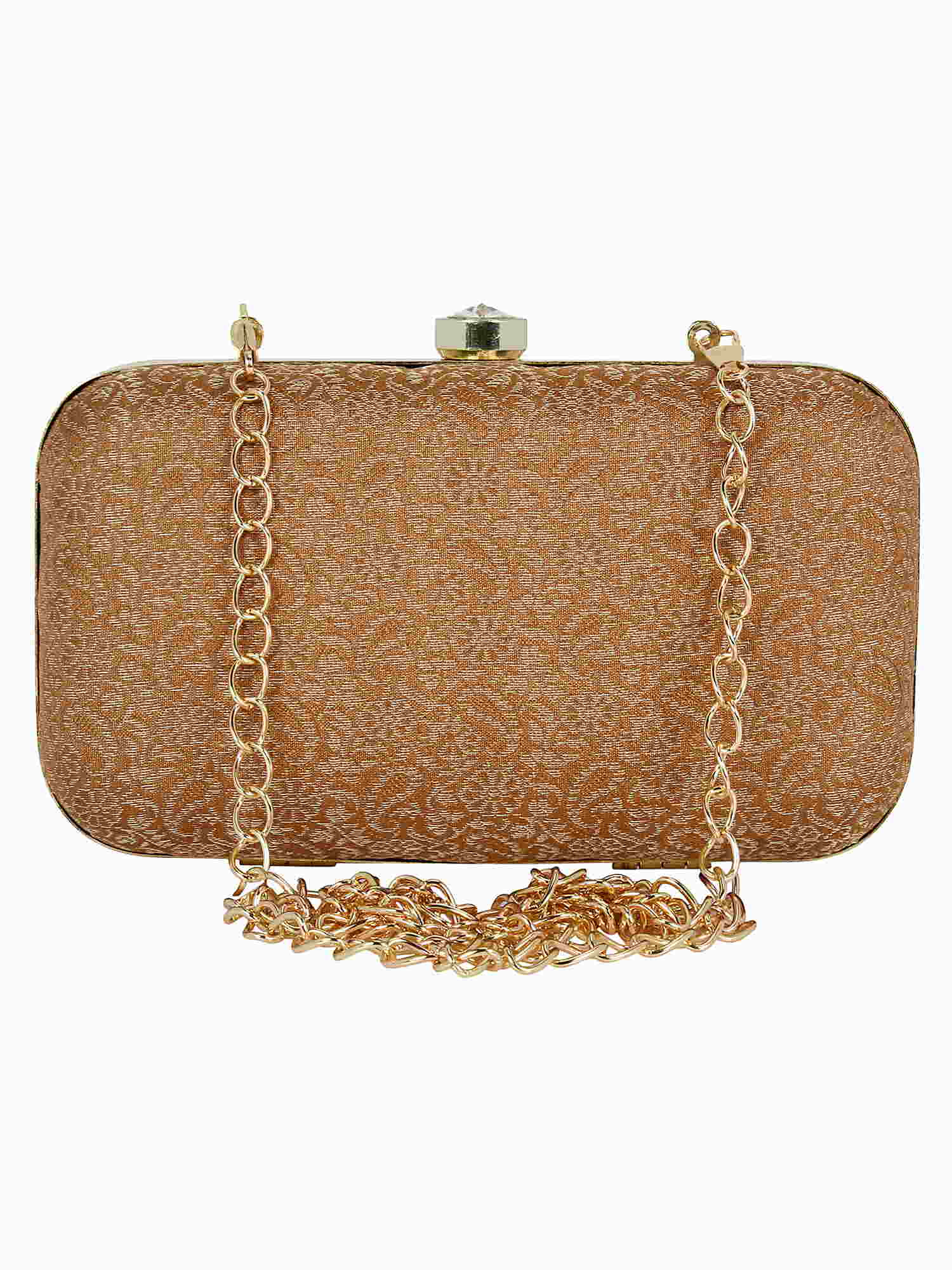 Tulle Faux Silk Fabric Printed Clutch
