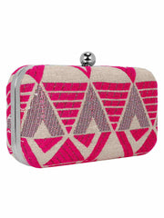 Hyperbole Fabric jacquard Textured Clutch