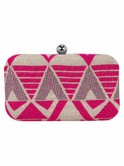 Hyperbole Fabric jacquard Textured Clutch