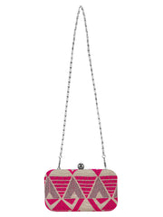 Hyperbole Fabric jacquard Textured Clutch