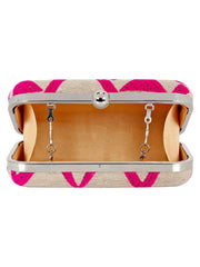 Hyperbole Fabric jacquard Textured Clutch