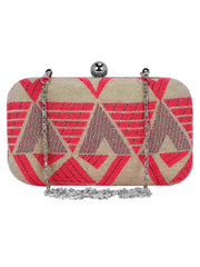 Hyperbole Fabric jacquard Textured Clutch