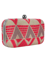 Hyperbole Fabric jacquard Textured Clutch