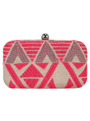 Hyperbole Fabric jacquard Textured Clutch