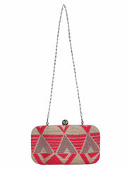 Hyperbole Fabric jacquard Textured Clutch