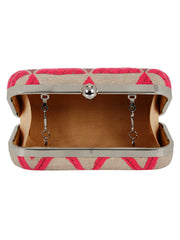 Hyperbole Fabric jacquard Textured Clutch