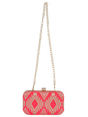 Hyperbole Cotton Textured Embroidery Clutch