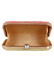 Hyperbole Cotton Textured Embroidery Clutch