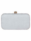 Adorn Faux Silk Embellished Clutch