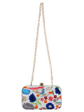 Adorn Faux Silk Embellished Clutch