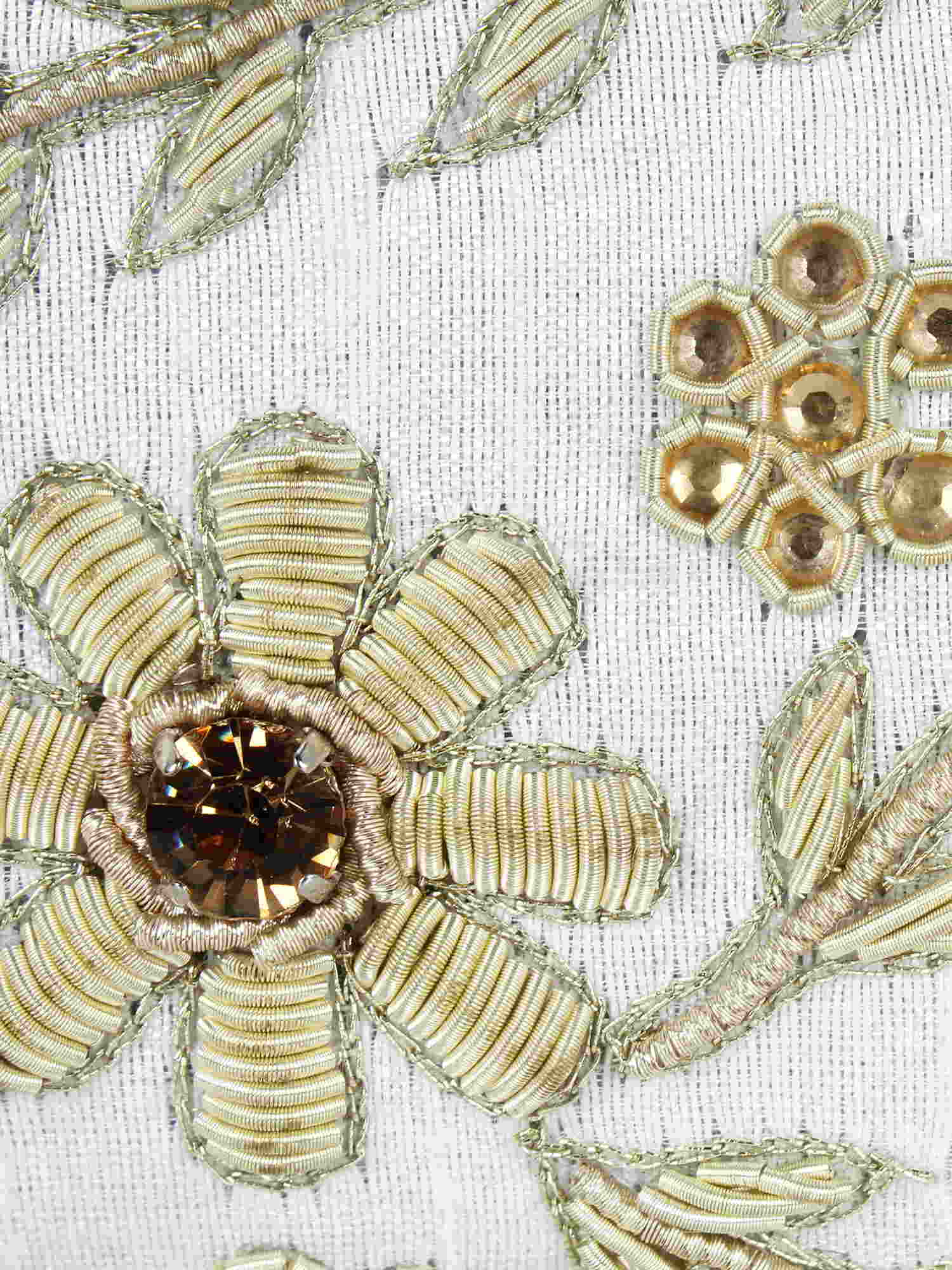 Adorn Cotton Embellished Clutch