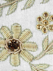 Adorn Cotton Embellished Clutch