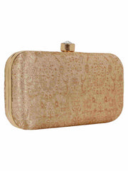 Tulle Faux Silk Fabric  printed Clutch