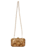 Adorn Sequines Embelished Faux Silk Fabric Clutch
