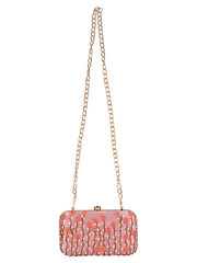 Adorn Embroidered & Embelished Faux Silk Fabric Clutch