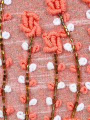 Adorn Embroidered & Embelished Faux Silk Fabric Clutch