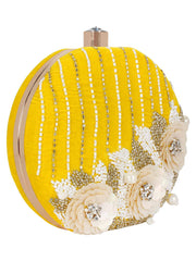 Adorn Embelished Velvet Fabric Clutch