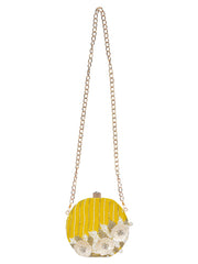 Adorn Embelished Velvet Fabric Clutch
