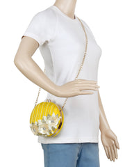 Adorn Embelished Velvet Fabric Clutch