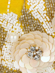 Adorn Embelished Velvet Fabric Clutch
