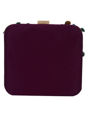 Vista Embelished Faux Silk Fabric Clutch