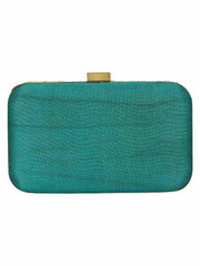 Adorn Embelished Faux Silk Fabric Clutch